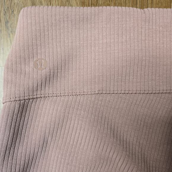 NWOT Lululemon Ribbed Softstreme Flared Pants Regular Rose Size 8 - Picture 10 of 11